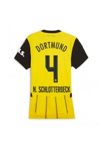 Borussia Dortmund Nico Schlotterbeck #4 Fotballdrakt Hjemme Klær Dame 2024-25 Korte ermer